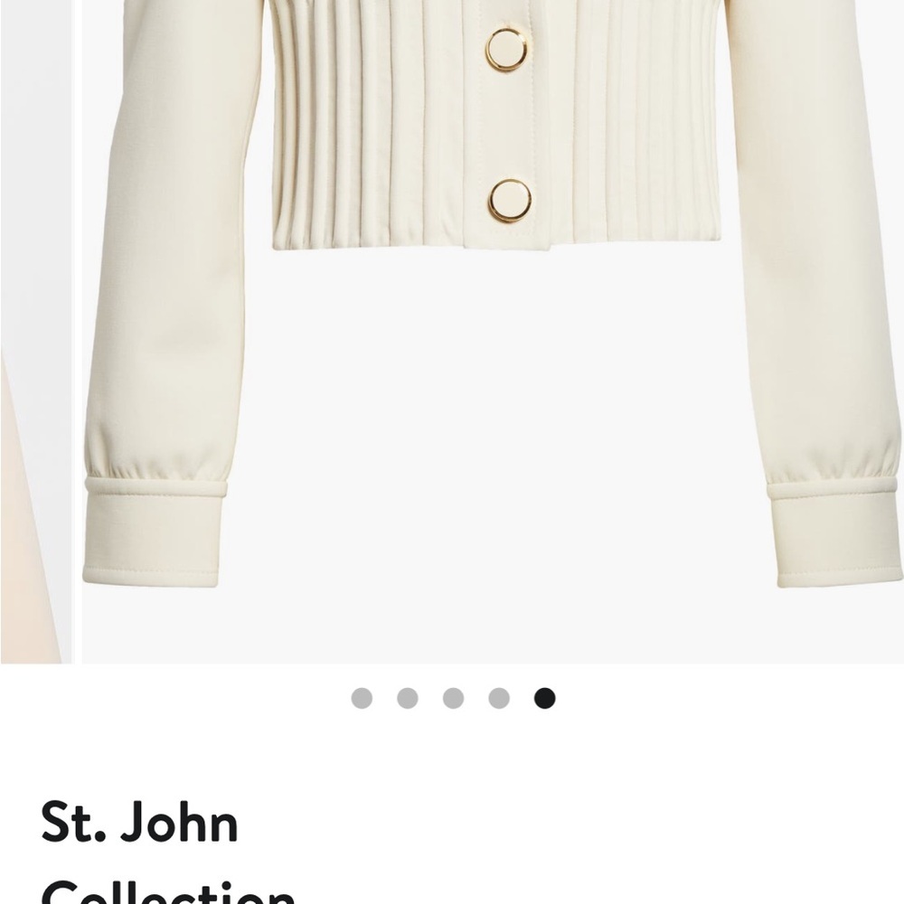 NWT ST. JOHN  Cream Jacket with Gold Accents - Picture 2 of 6
